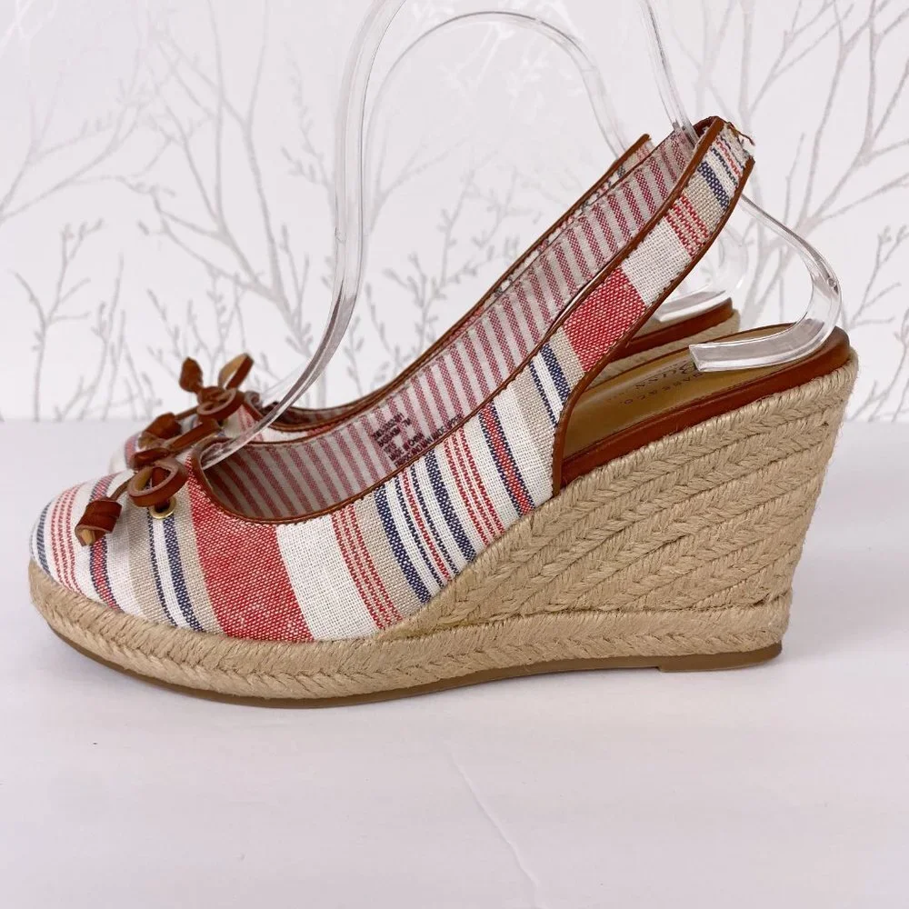 G. H. BASS & CO. Kim Fabric Wedge Slingback Sandal